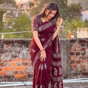 Sarkar Sarees Printed Daily Wear Pure Cotton Saree (Multicolor)