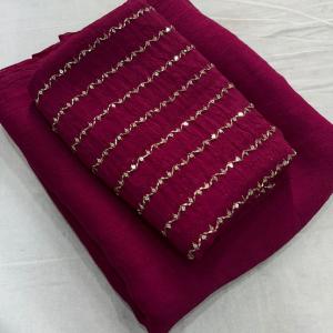 Kanok valli Embellished Bollywood Art Silk, Cotton Silk Saree (Maroon)
