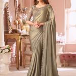 Tasrika Embellished Bollywood Georgette Saree (Grey)