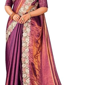 Divyansh Collection Printed, Embroidered, Woven, Floral Print Bollywood Cotton Silk Saree (Multicolor)